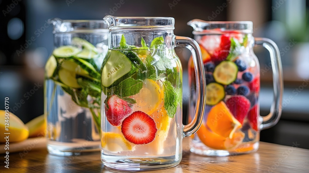 Refreshing Infused Water: A Trio of Healthy Hydration with Natural Flavors