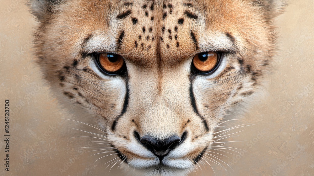 Focused cheetah intense expression in wildlife photography Focused cheetah intense expression in wildlife photography
