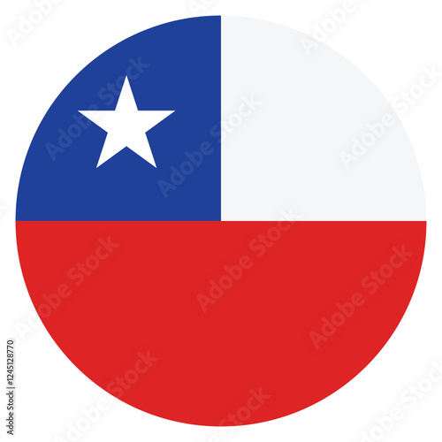 Chile flag. Chile circle flag logo icon computer vector illustration design Free Download Chile flag. Chile circle flag logo icon computer vector illustration design - GFXLoad