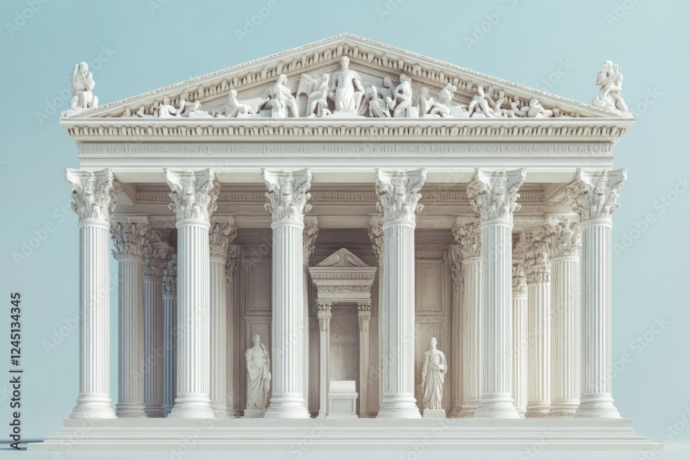 Obraz premium Ancient Greek Temple 3D Render