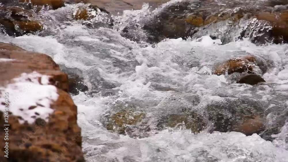 4k aerial video of vibrant spring ice melting river rushing through rocks and streams in a serene natural landscape 4k aerial video of vibrant spring ice melting river rushing through rocks and streams in a serene natural landscape