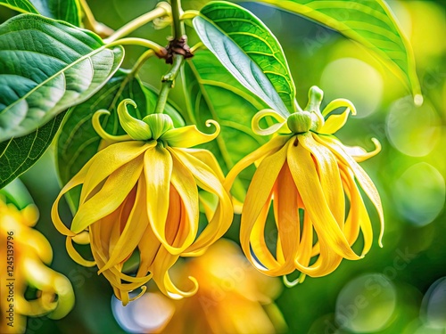 Wallpaper Mural Ylang Ylang Champaka Flower Bokeh Photography: Stunning Macro Images, Soft Focus, Floral Bloom, Exotic Perfume, Tropical Flowers Torontodigital.ca