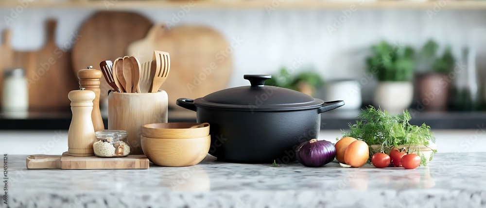 Kitchen cookware, ingredients, cooking Kitchen cookware, ingredients, cooking