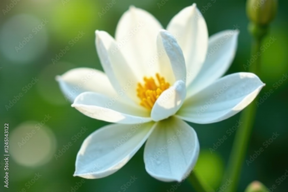Delicate white Oldenlandia capitellata petals unfolding, white blossom, oldenlandia Delicate white Oldenlandia capitellata petals unfolding, white blossom, oldenlandia