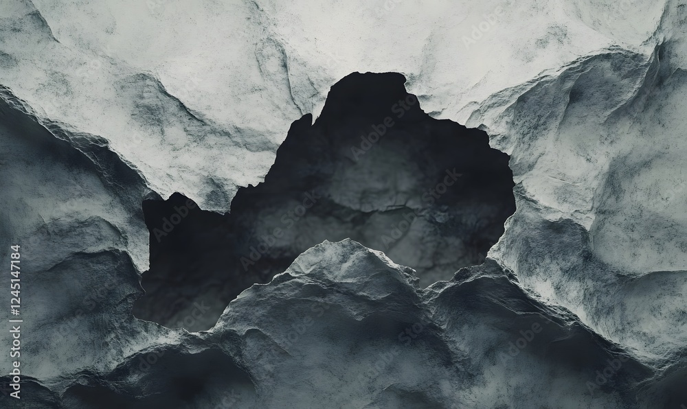 Dark cave entrance, rocky mountains, mysterious background, abstract art, ideal for fantasy or horror Dark cave entrance, rocky mountains, mysterious background, abstract art, ideal for fantasy or horror