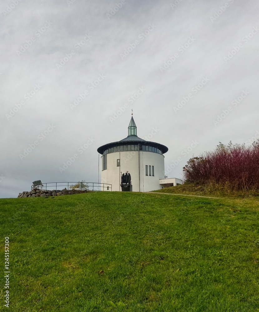 A lonely chapel on a slope A lonely chapel on a slope