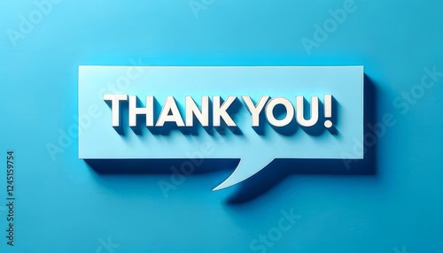 A blue speech bubble displays the phrase 