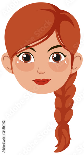 Red-Haired Girl with Braid