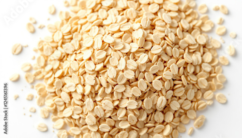 Rolled Oats Pile Close Up High Resolution Image