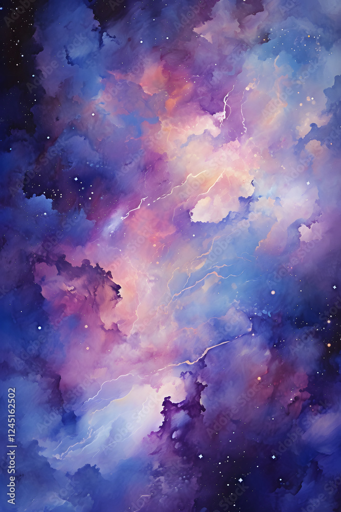 Digital dream star track night sky abstract art design graphic poster background