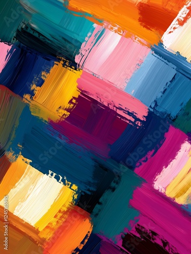 Vibrant brush strokes create an abstract canvas full of color and emotion.