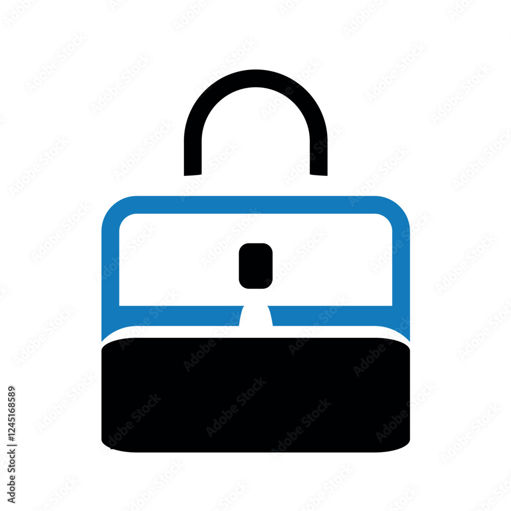 Open lock security icon. Open lock security icon.