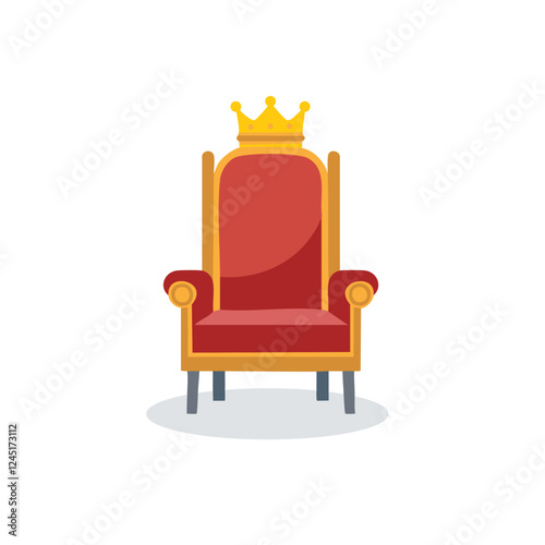 king's chair vector