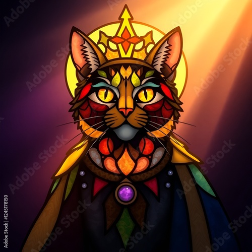 red cat in the night