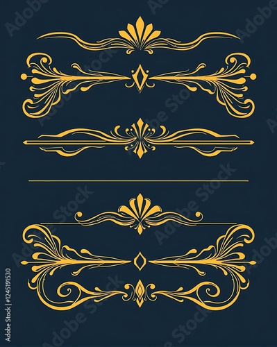 set of gold ornate frames