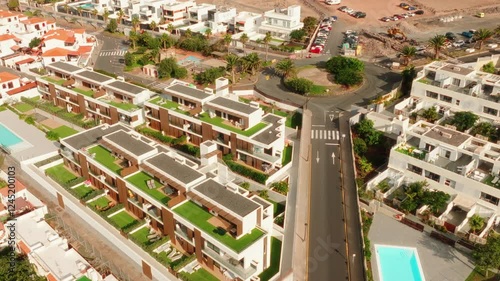 Gran Canaria newly built luxury bungalows with big patio, Aerial view photo