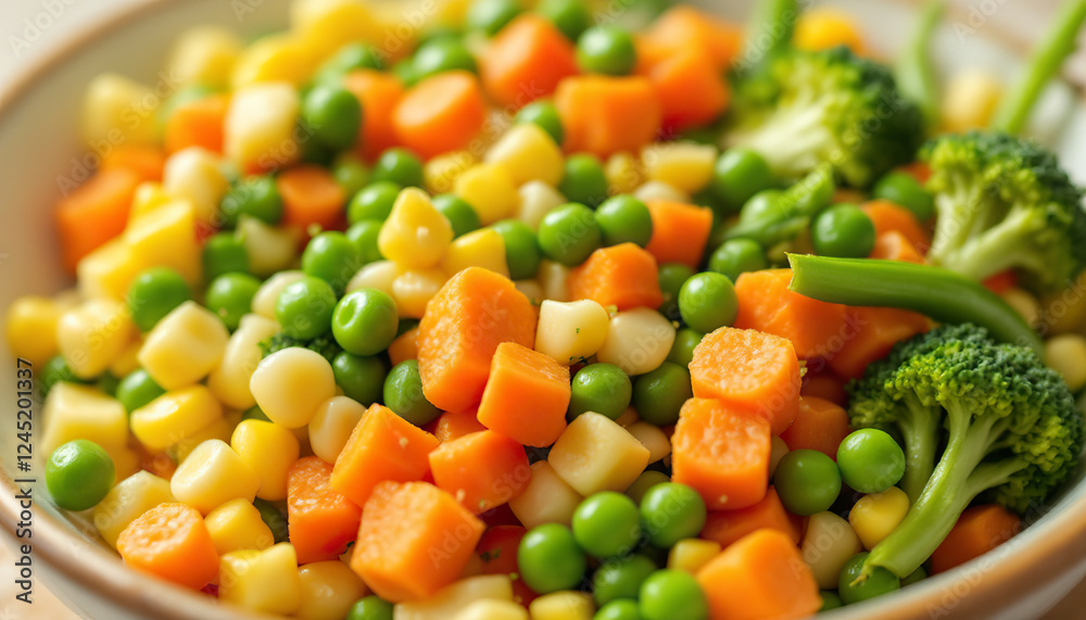 Delicious Mixed Vegetable Medley with Carrots Corn and Peas Delicious Mixed Vegetable Medley with Carrots Corn and Peas