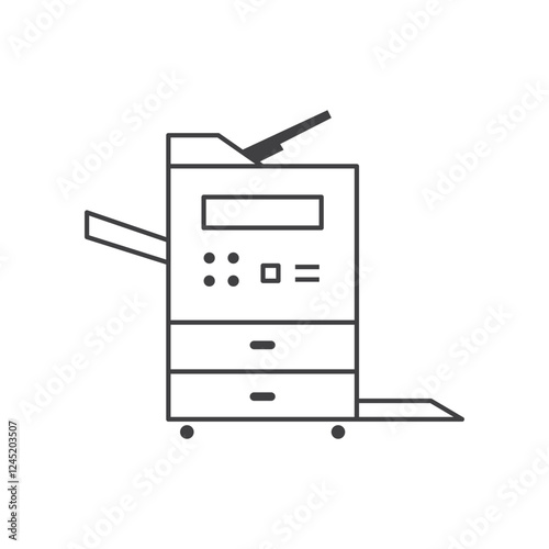 Line art of an office copier