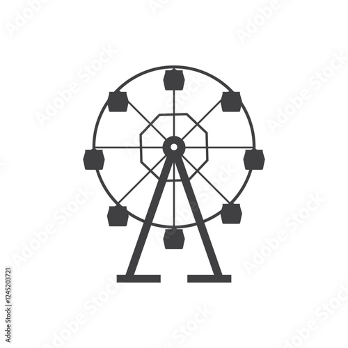 Ferris wheel with eight gondolas