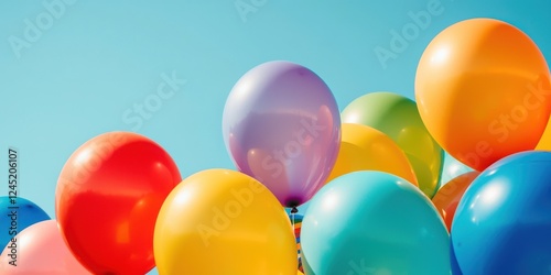 Wallpaper Mural Colorful balloon celebration outdoor party dynamic image bright sky elevated viewpoint joyful vibe Torontodigital.ca