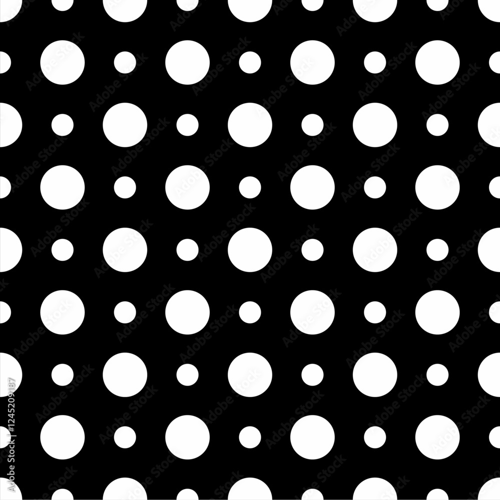 Polka dots circle pattern black Polka dots circle pattern black