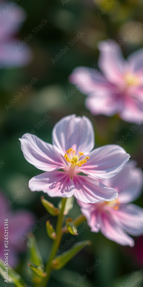 Beautiful pink flowers blooming in a vibrant garden on a sunny day Beautiful pink flowers blooming in a vibrant garden on a sunny day
