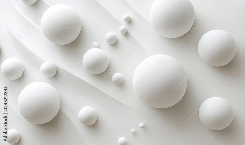 3D White Minimalist Background, Generative AI 3D White Minimalist Background, Generative AI