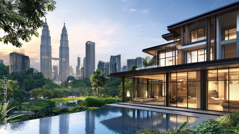 Modern Luxury Home Overlooking Kuala Lumpur Skyline Modern Luxury Home Overlooking Kuala Lumpur Skyline