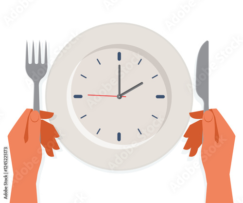 Meal planning for diet concep vector stock illustration