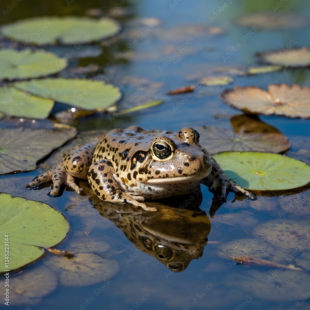 Heartfelt Connections: A Mississippi Gopher Frog and Its Young by the Pond Heartfelt Connections: A Mississippi Gopher Frog and Its Young by the Pond
