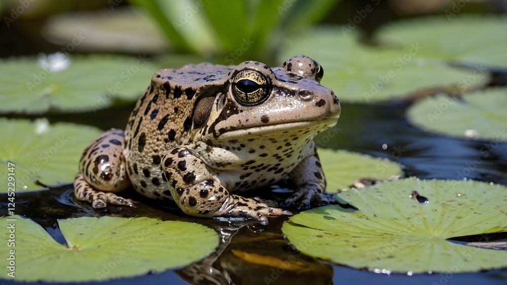 Nurturing Care: A Mississippi Gopher Frog and Its Tadpoles by the Water Nurturing Care: A Mississippi Gopher Frog and Its Tadpoles by the Water