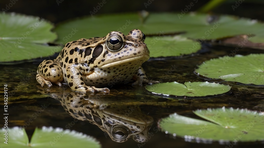 Loving Guidance: A Mississippi Gopher Frog and Tadpoles by the Water's Edge Loving Guidance: A Mississippi Gopher Frog and Tadpoles by the Water's Edge