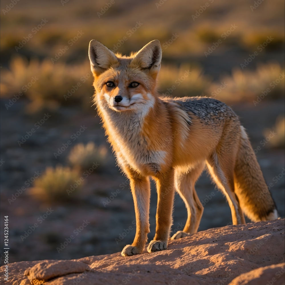 Desert Dawn: The Kit Fox Greets a New Day Desert Dawn: The Kit Fox Greets a New Day