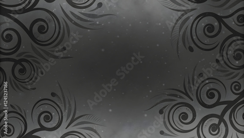 grunge background with floral ornament
