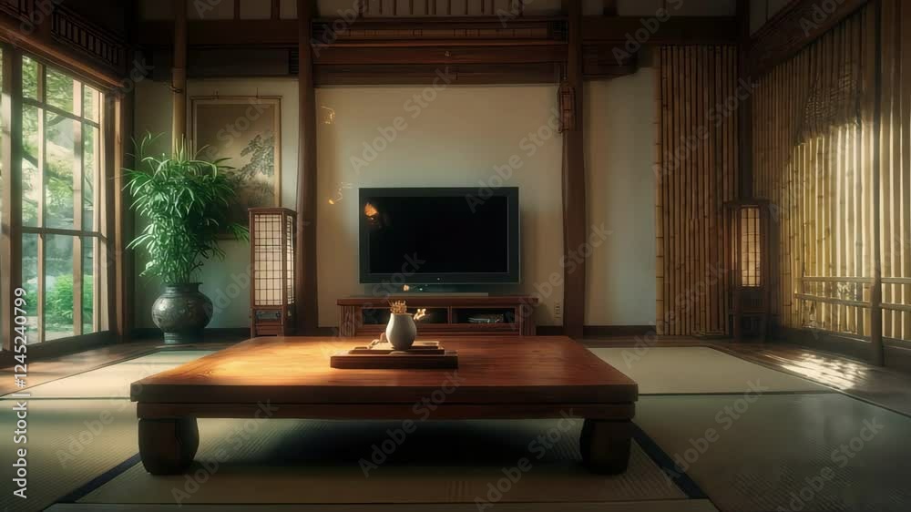 The aesthetics of minimalism, the TV emphasizes the style of the interior