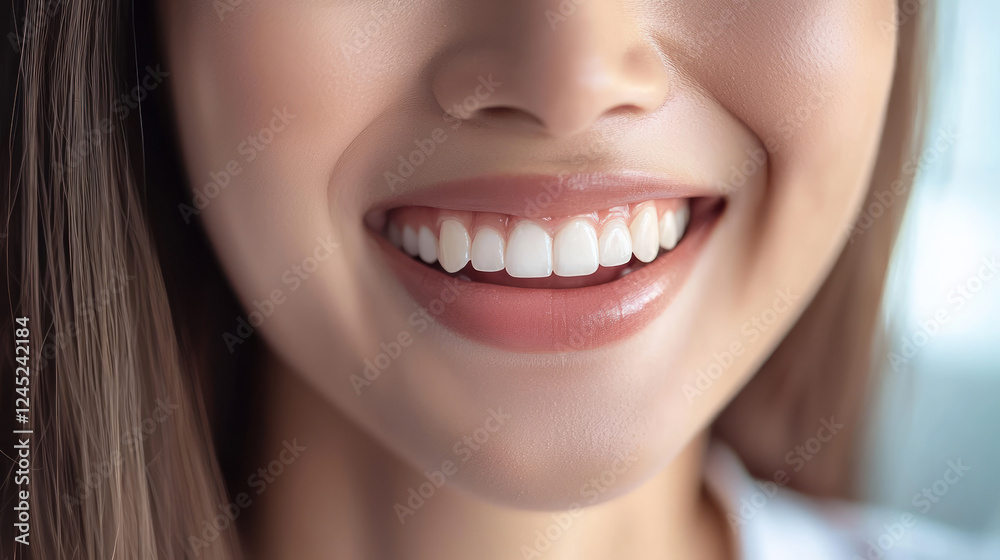 Close up of mouth and teeth, generative AI Close up of mouth and teeth, generative AI