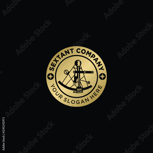 Logo sextant company vector design