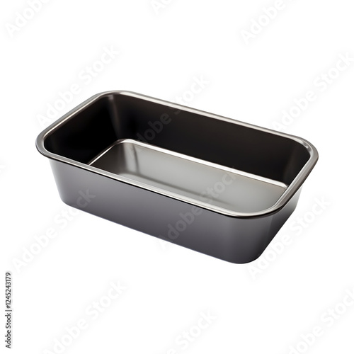 Modern Non-Stick Loaf Pan with Polished Finish Isolated on Transparent Background