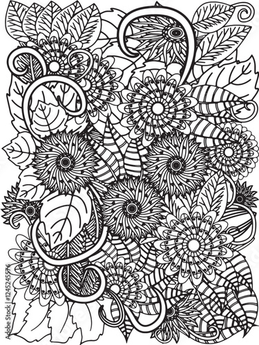 Flowers Coloring Pages For Adultes