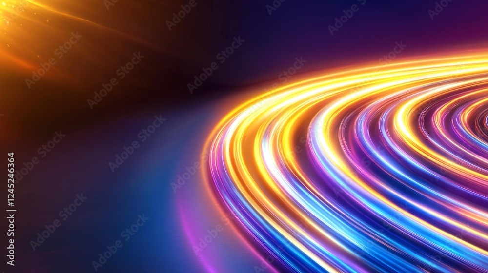 Vibrant Light Waves Swirling with Intense Colors. Generative AI Vibrant Light Waves Swirling with Intense Colors. Generative AI