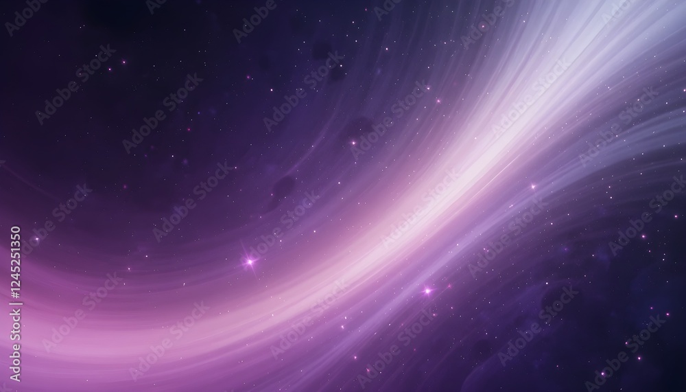 Fototapeta premium Futuristic Abstract Purple Light Waves Background – Smooth Glowing Neon Gradient with Dynamic Motion Effects in a Sci-Fi Inspired Night Sky