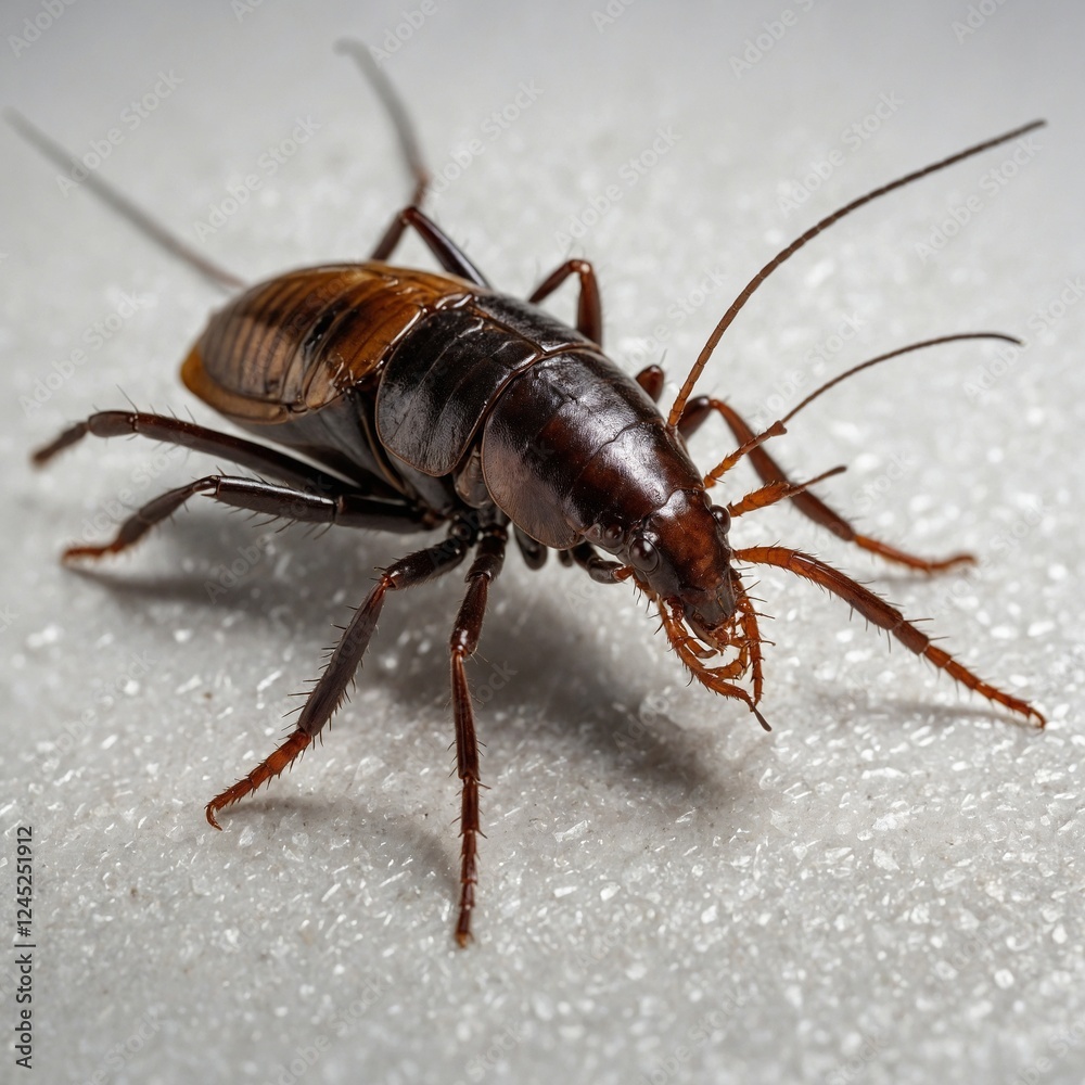 bug on black Tachycines asynamorus. Grasshopper, a locust that lives in the basements of houses. Close-Up of a Bed Bug Crawling on Textured Carpet bug on black Tachycines asynamorus. Grasshopper, a locust that lives in the basements of houses. Close-Up of a Bed Bug Crawling on Textured Carpet