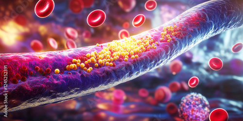 Vivid Lipid Profile Illustration of Plasma Sample Showing Biochemical Composition in Detail
