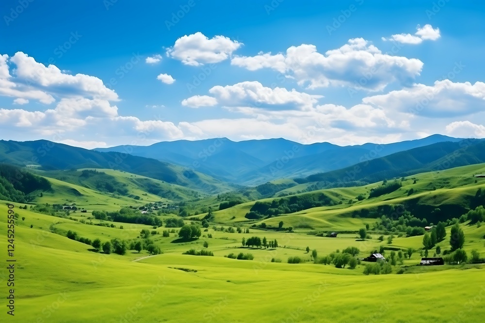sunny afternoon. wonderful springtime landscape in mountains. sunny afternoon. wonderful springtime landscape in mountains.