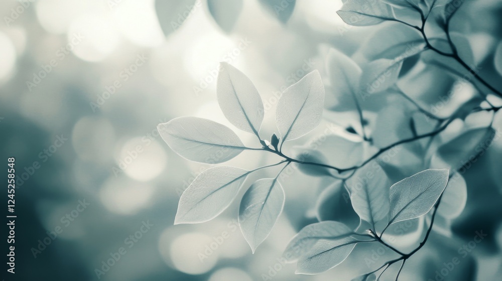 Fototapeta premium Delicate Leaf Details in Nature's Embrace