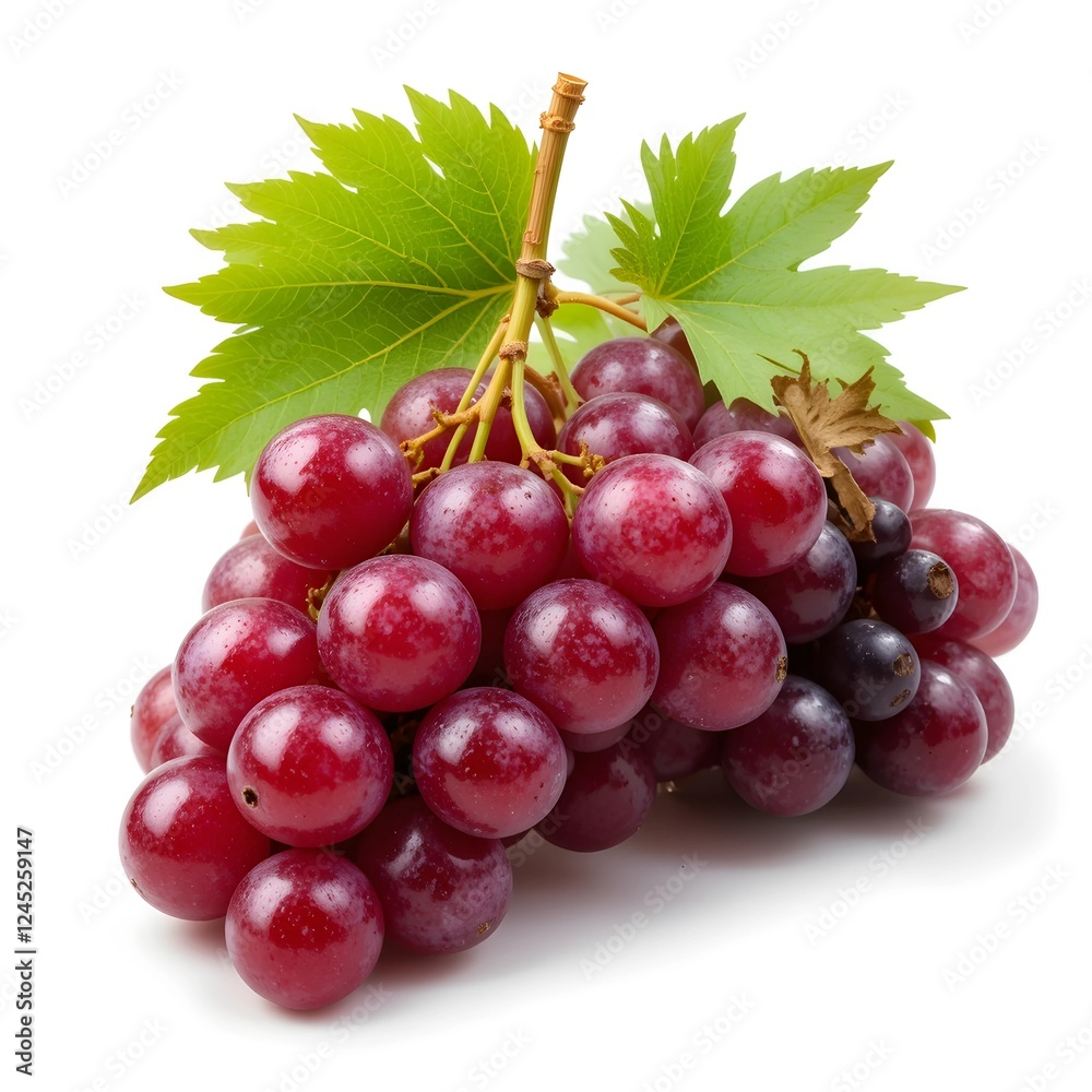 Fototapeta premium Nature's Bounty A Cluster of Luscious red Grapes