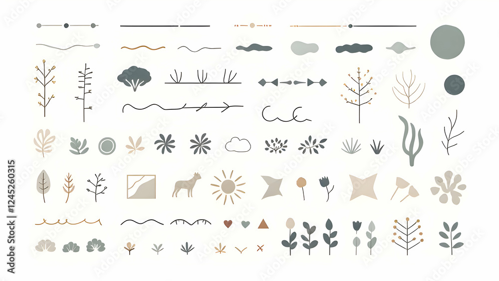 Fototapeta premium Geometric - Repeating shapes and lines for modern and abstract designs.