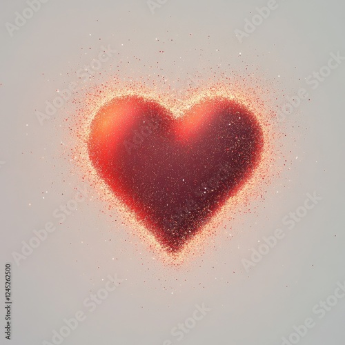 Glowing heart, particles, light, background, love, design, Valentine's
