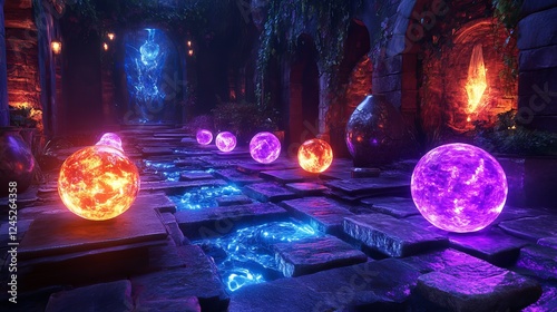 Mysterious Enchanting Witchs Lair Filled with Ancient Books Potions and Magical Artifacts Surrounded by Dark Shadows Evoking a Hauntingly Beautiful Atmosphere of Sorcery and Secrets