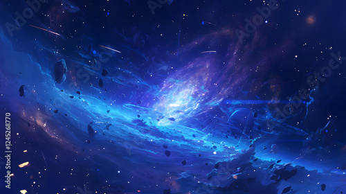 Fototapeta Naklejka Na Ścianę i Meble -  Galaxy space anime style